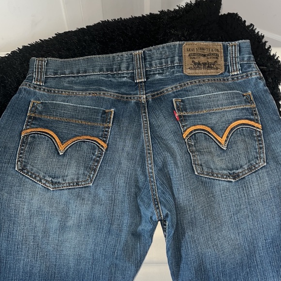 Levi’s low rise boot cut 527 jeans waist 34 length 34 soft 100% cotton - Picture 3 of 7